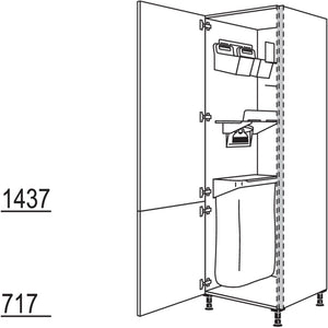 Nobilia Hochschrank mit Ordnungssystem Laundry-Area NHSOS60-3 53174