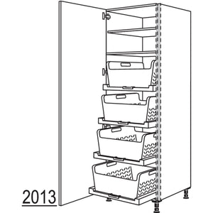 nobilia Hochschrank mit Waeschekorb-Tablar Laundry-Area NHSWTABF60-1 25130
