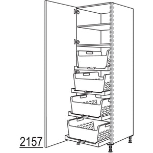 nobilia Hochschrank mit Waeschekorb-Tablar Laundry-Area NHSWTABF60-3 53150