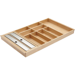 Nobilia Holz-Besteckeinsatz Buche mit Einsatz für Folienabroller BE-F60H 36056