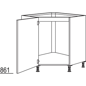 Nobilia Maxi-Spuelen-Eckschrank- diagonal SPUED90-M 41152