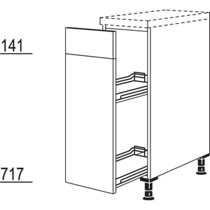 Nobilia Maxi-Unterschrank mit Apothekerauszug Junior UAJ30-M 42129