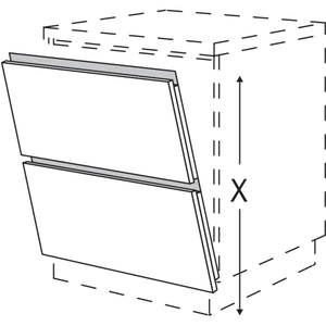 Nobilia Tuerfront in geteilter Optik fuer vollintegrierte Geschirrspueler NGGSBT60 55869