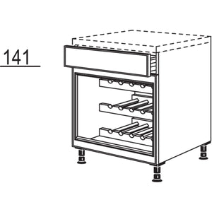 Nobilia Unterschrank-Weinregal Landhaus URWF60 21797