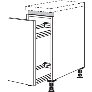 Nobilia Unterschrank mit Apothekerauszug Junior NUAJ30 51129