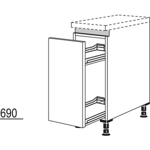 Nobilia Unterschrank mit Apothekerauszug Junior NUAJ30 51129