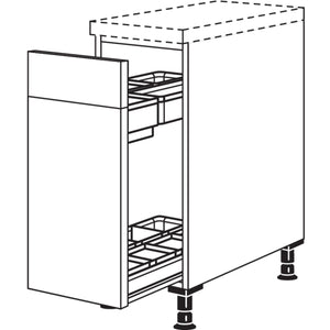 Nobilia Unterschrank mit Apothekerauszug Junior UAJO30 22140