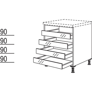 Nobilia Unterschrank mit Tablarauszügen URTA60 20446