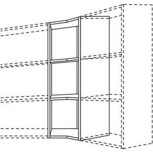 Nobilia Wand-Eckregal 135- Ecklösung WRED-3 51574