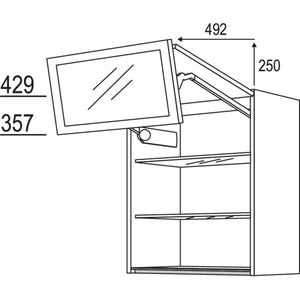 Nobilia Wandschrank Falt-Lifttuer NWFLG60-2 67396