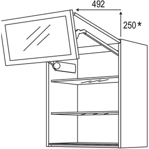 Nobilia Wandschrank Falt-Lifttuer NWFLG90-2 67399