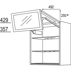 Nobilia Wandschrank Falt-Lifttuer NWFLGG60-2 66412