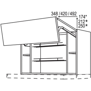 nobilia Wandschrank Falt-Lifttuer fuer Flachschirm-Dunsthauben WDAFFL90-58 57842