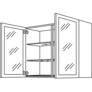 Nobilia Wandschrank Glasrahmentueren NWG90-3 68109