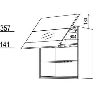 Nobilia Wandschrank Schwingklappe NWKSGL90-1 64409