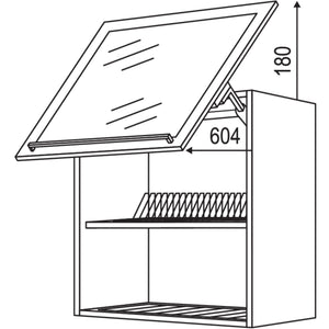 Nobilia Wandschrank Schwingklappe mit Abtropfgitter WKSGAG60-1 32566