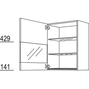 Nobilia Wandschrank Segmentglastür NWGS60-3 68433
