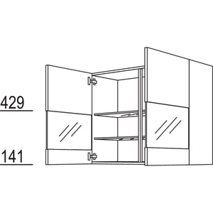 Nobilia Wandschrank Segmentglastuer WGLS90-3 51440