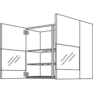 Nobilia Wandschrank Segmentglastueren NWGS90-3 67440