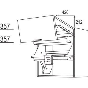 Nobilia Wandschrank iMove mit Falt-Lifttuer WFLIM60-1 33137
