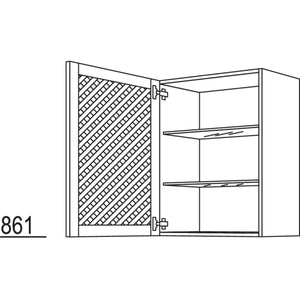 Nobilia Wandschrank mit Holzgittertür WGH60-3 51386
