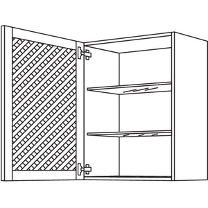 Nobilia Wandschrank mit Holzgittertuer WGH45-3 51384
