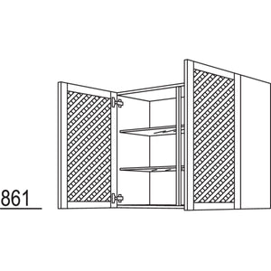 Nobilia Wandschrank mit Holzgittertür WGH90-3 51389