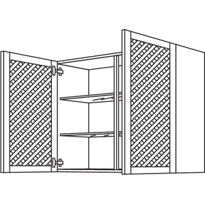 Nobilia Wandschrank mit Holzgittertuer WGH90-3 51389