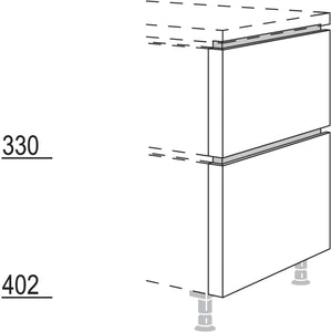 Nobilia XL-Abschluss-Frontwange in geteilter Optik NUWFT50-60-X 57971