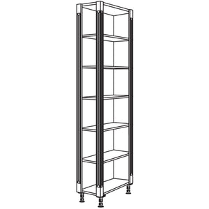 Nobilia XL-Abschlussregal Landhaus HRA-PI-1X 30895