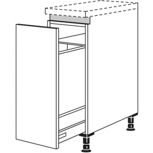 Nobilia XL-Auszugschrank mit Wertstoffsammler NUAWS30-X 57138