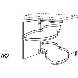 Nobilia XL-Eckschrank mit Schwenkauszug NUESA90-45-X 57190