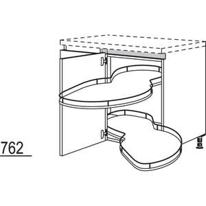 Nobilia XL-Eckschrank mit Schwenkauszug NUESA90-45-X 57190