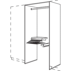 Nobilia XL-Garderoben-Anbauelement HWGASHK100-2X 43301
