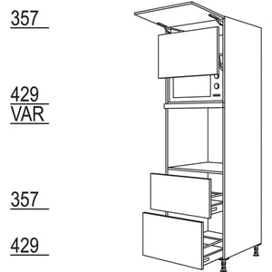 Nobilia XL-Geraete-Umbau Backofen und Mikrowelle mit Lifttuer GDLO2A-3X 51749