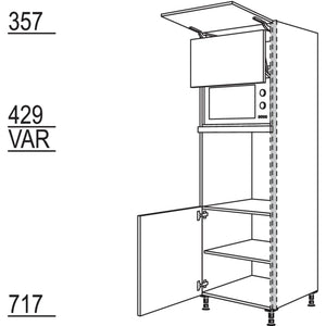 Nobilia XL-Geräte-Umbau Backofen und Mikrowelle mit Lifttür NGSLO-3 52595