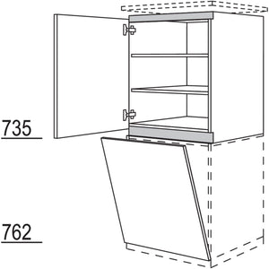 Nobilia XL-Geraete-Umbau Geschirrspueler fuer Geraetehoehe- 805 - 865 mm NGGSP60-X 58819