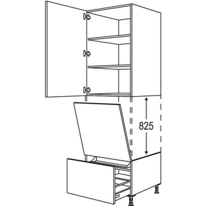 Nobilia XL-Geraete-Umbau Geschirrspueler geeignet fuer Nischenhoehe- 825 mm - GDGSP60-3X 51876