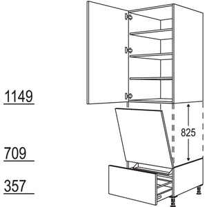 Nobilia XL-Geraete-Umbau Geschirrspueler geeignet fuer Nischenhoehe- 825 mm - GGSP45-3X 51812
