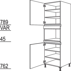 Nobilia XL-Geräte-Umbau Mikrowelle NGM-2X 43322