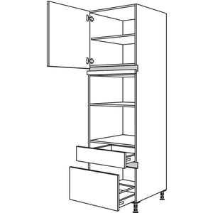 Nobilia XL-Geraete-Umbau fuer Mikrowelle und Dampfgarer - Kompaktgeraet NGMDKSA-3X 53327