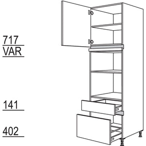 Nobilia XL-Geraete-Umbau fuer Mikrowelle und Dampfgarer - Kompaktgeraet NGMDKSA-3X 53327
