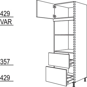 Nobilia XL-Geraete-Umbau fuer Mikrowelle und Dampfgarer - Kompaktgeraet NGSMDK2A-2X 45937