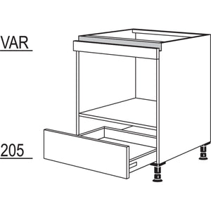 Nobilia XL-Herd-Umbauschrank für Mikrowellen-Geräte- Dampfgarer oder NHUM60-X 56323