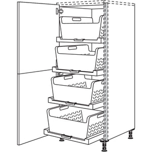 Nobilia XL-Highboard mit Waeschekorb-Tablar Laundry-Area NHSWTAB60-X 68567