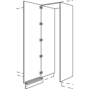 nobilia XL-Hochschrank-Durchgangstuer HWDTF60-2X 56617