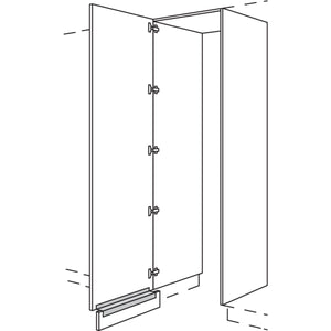 nobilia XL-Hochschrank-Durchgangstuer HWDTF60-3X 56696