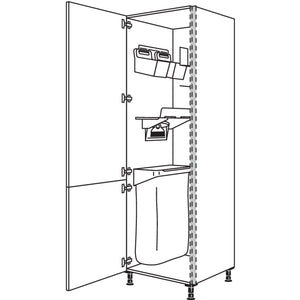 Nobilia XL-Hochschrank mit Multifunktionshalterung Laundry-Area NHSOS60-3X 56916