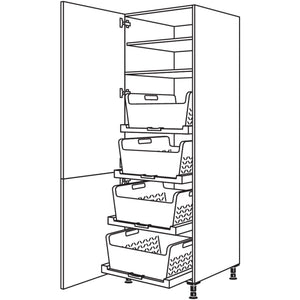 Nobilia XL-Hochschrank mit Waeschekorb-Tablar Laundry-Area HDWTAB60-1X 30262