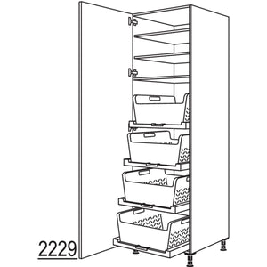 nobilia XL-Hochschrank mit Waeschekorb-Tablar Laundry-Area HWTABF60-3X 53207